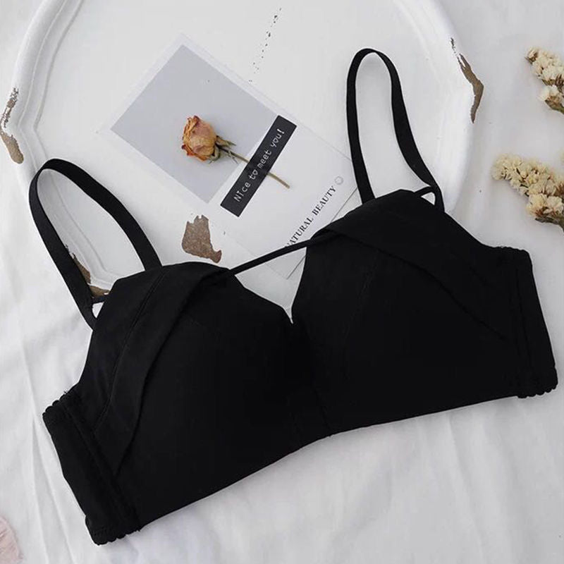Women's Fashion No Steel Ring Receiving Breast Bra Set
