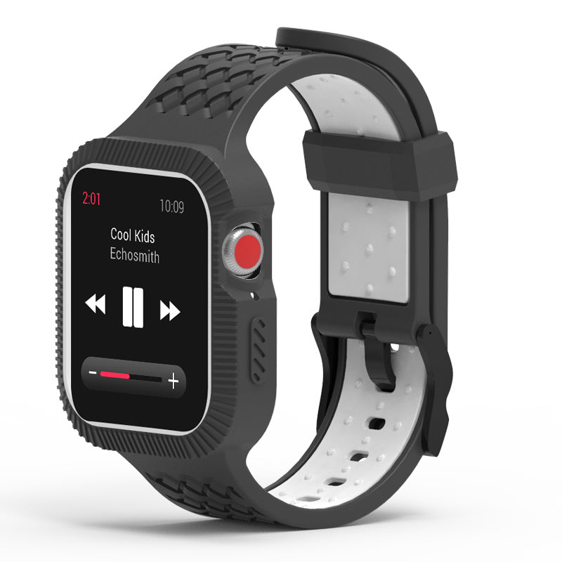 Compatible with Apple, Suitable for Iwatch 4th generation two-color silicone strap