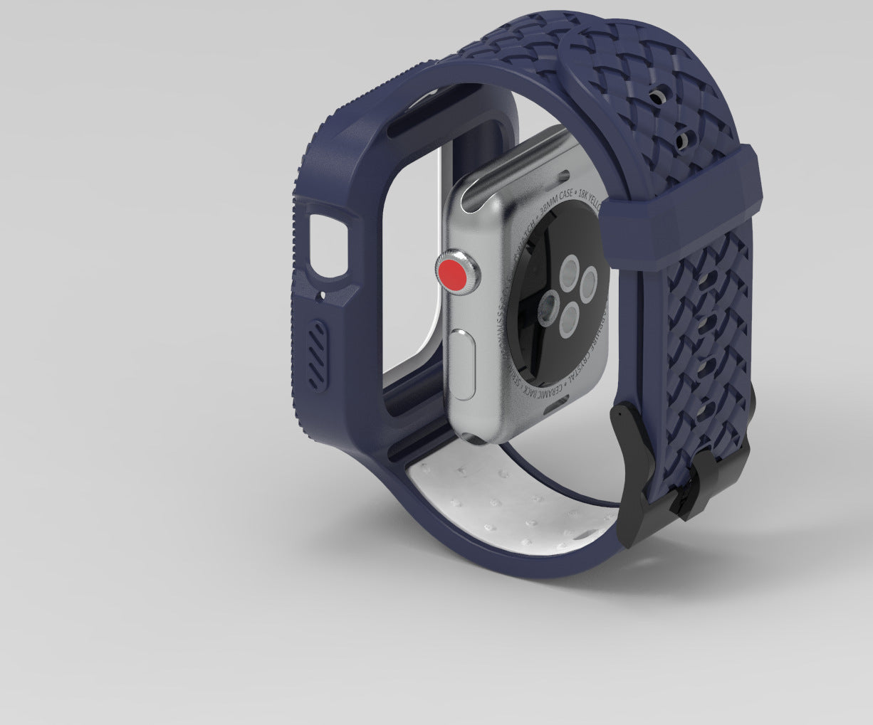 Compatible with Apple, Suitable for Iwatch 4th generation two-color silicone strap
