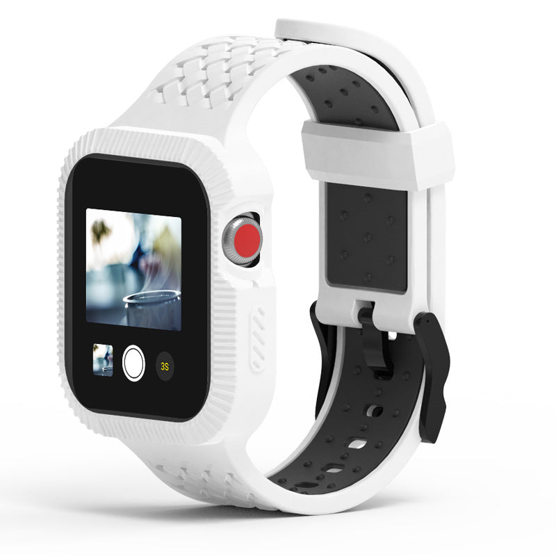 Compatible with Apple, Suitable for Iwatch 4th generation two-color silicone strap
